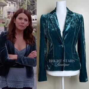 Extremely Rare Teal Velvet Blazer ASO Lorelai Gilmore Girls As Seen On Classic